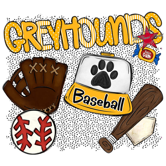 Greyhounds Baseball Spirit-Yellow