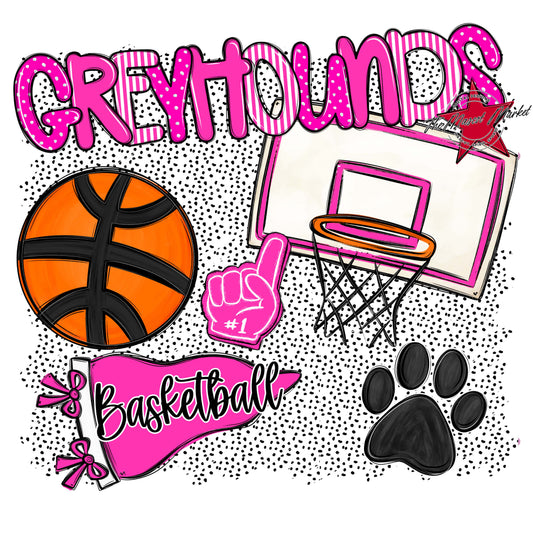 Greyhounds Basketball Spirit-Pink