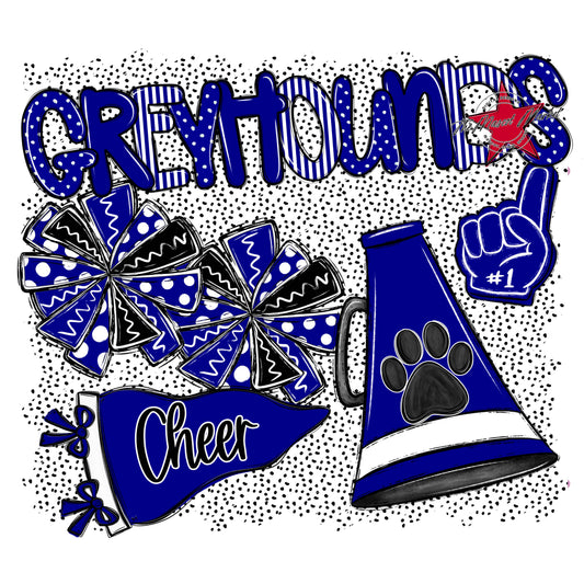 Greyhounds Cheer Spirit-Blue