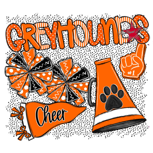 Greyhounds Cheer Spirit-Orange