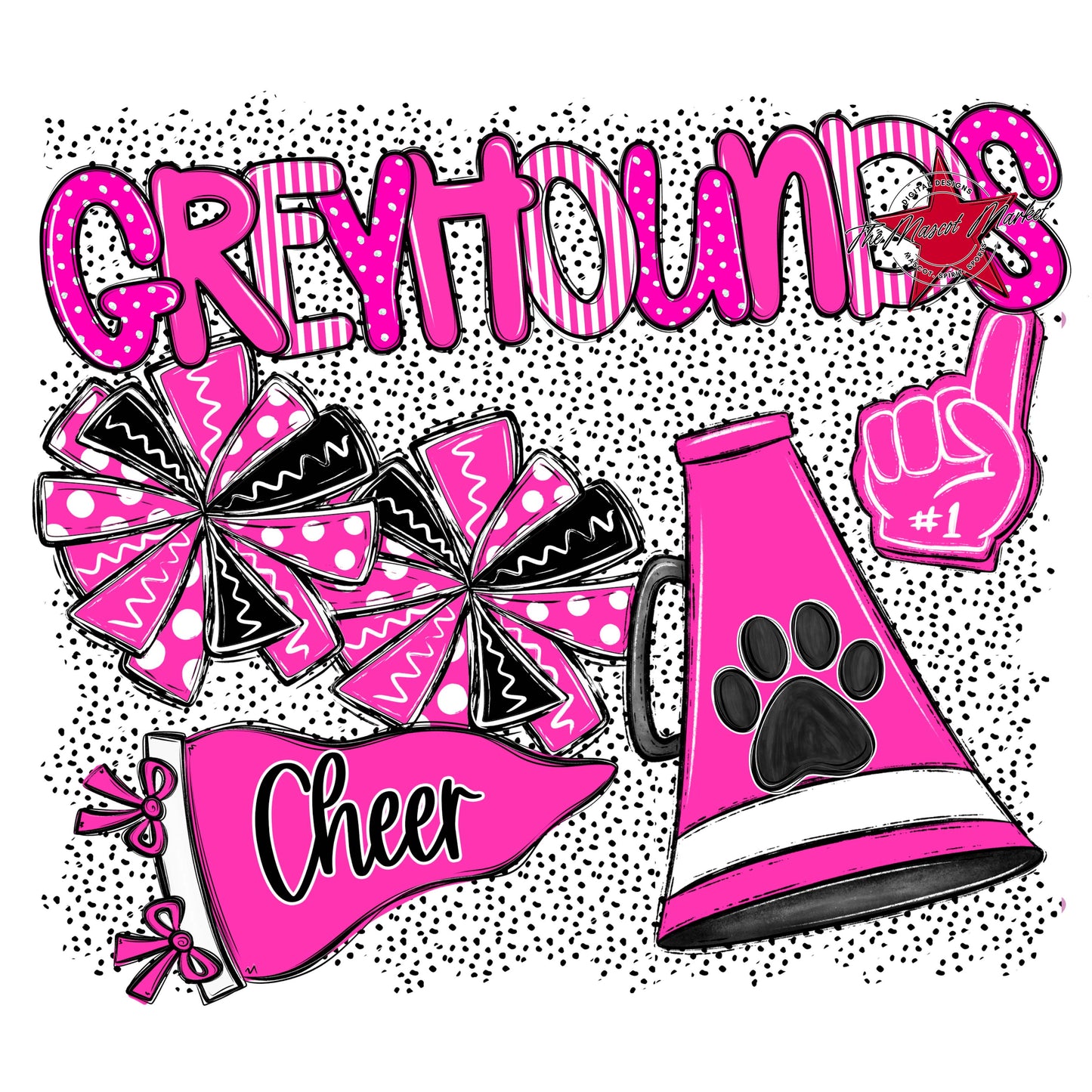 Greyhounds Cheer Spirit-Pink