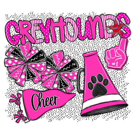 Greyhounds Cheer Spirit-Pink