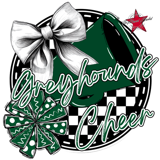 Greyhounds Circle Cheer Design-Green
