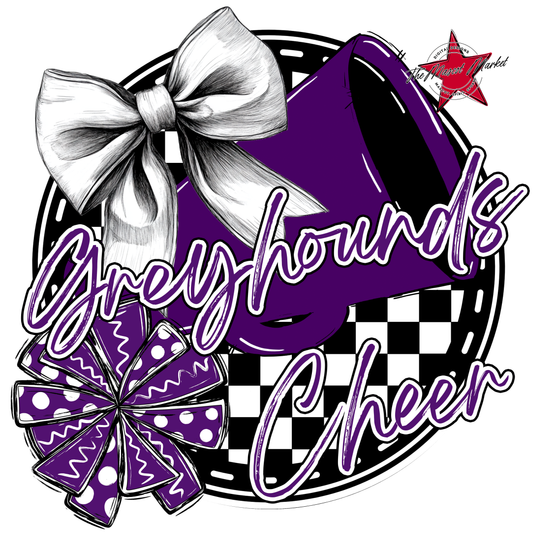 Greyhounds Circle Cheer Design-Purple