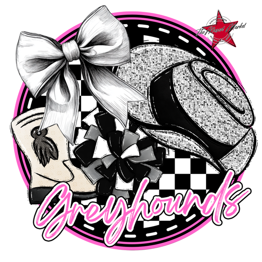 Greyhounds Circle Drillteam Design-Baby Pink