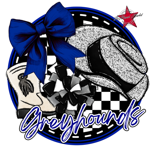 Greyhounds Circle Drillteam Design-Blue