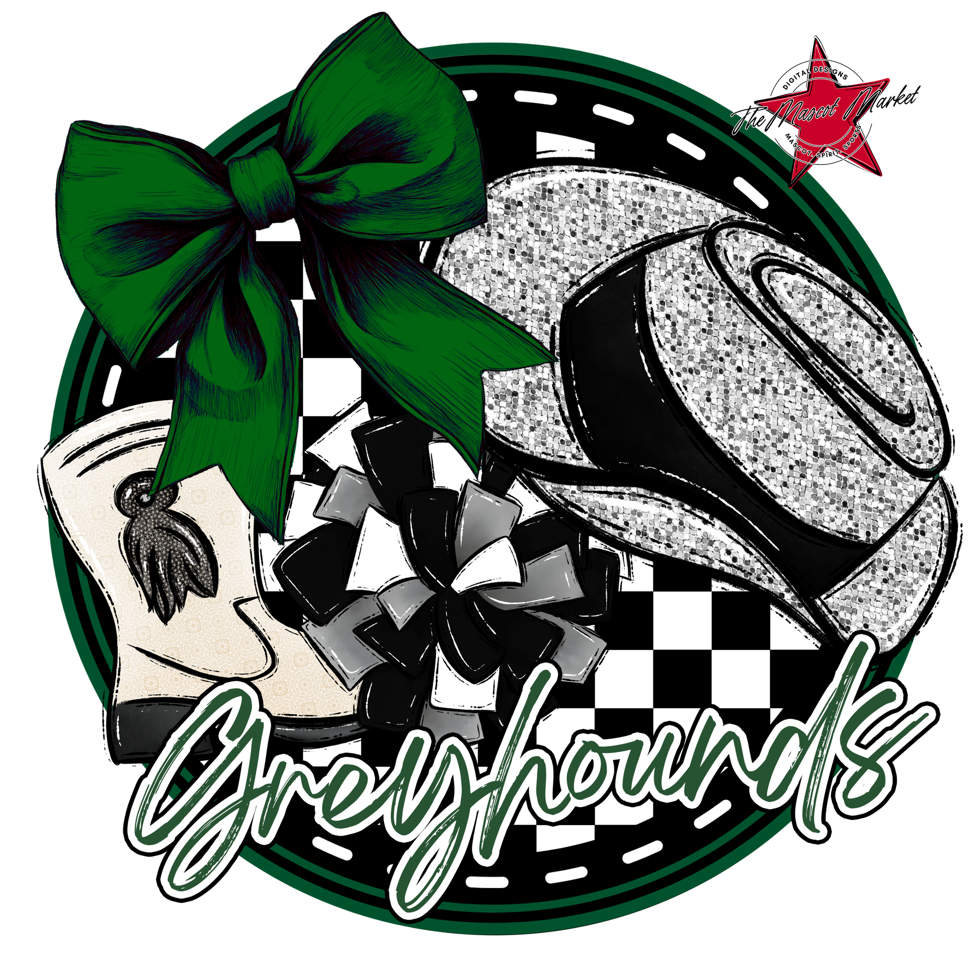 Greyhounds Circle Drillteam Design-Green