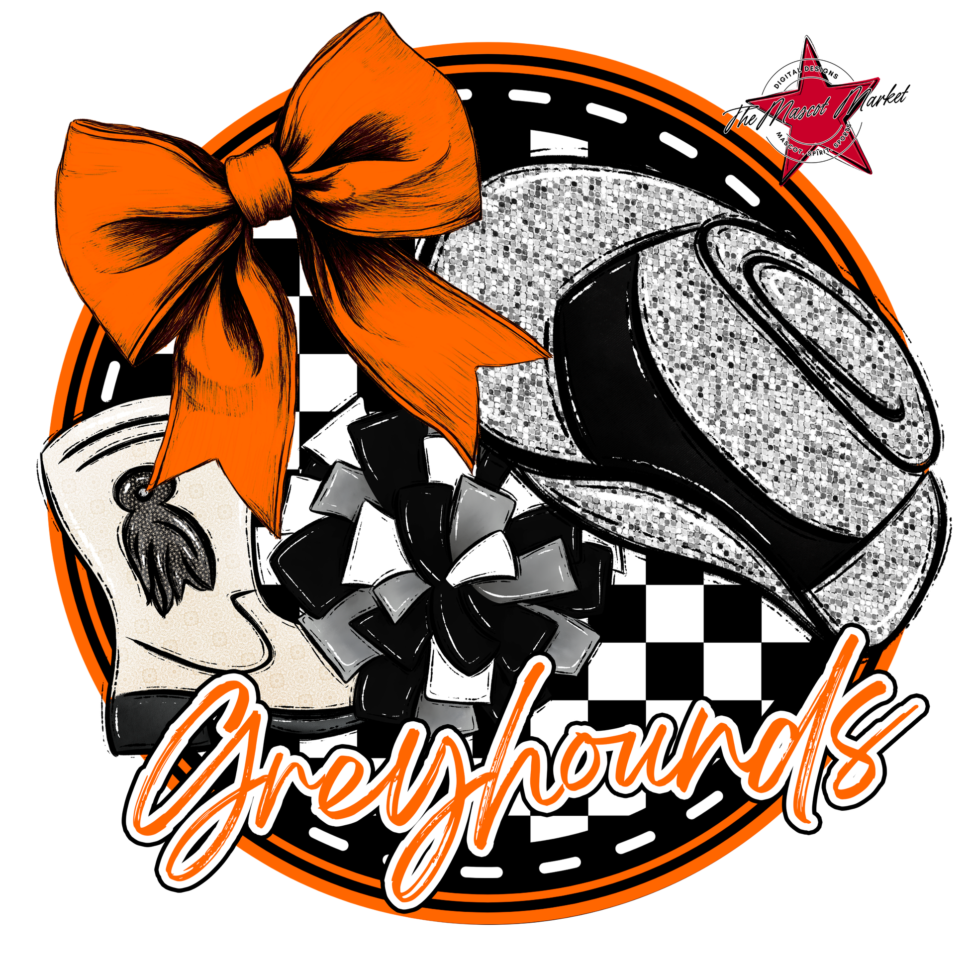 Greyhounds Circle Drillteam Design-Orange