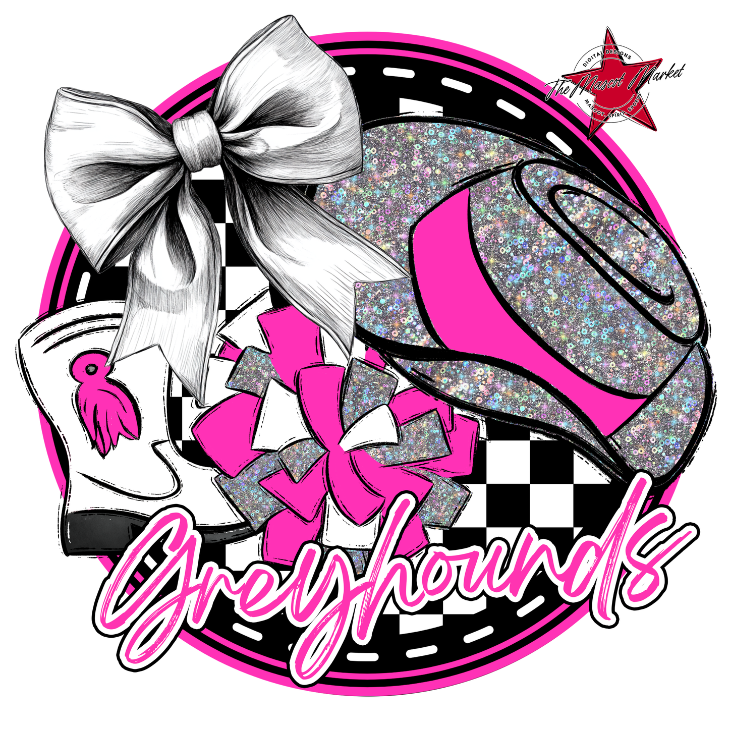 Greyhounds Circle Drillteam Design-Pink