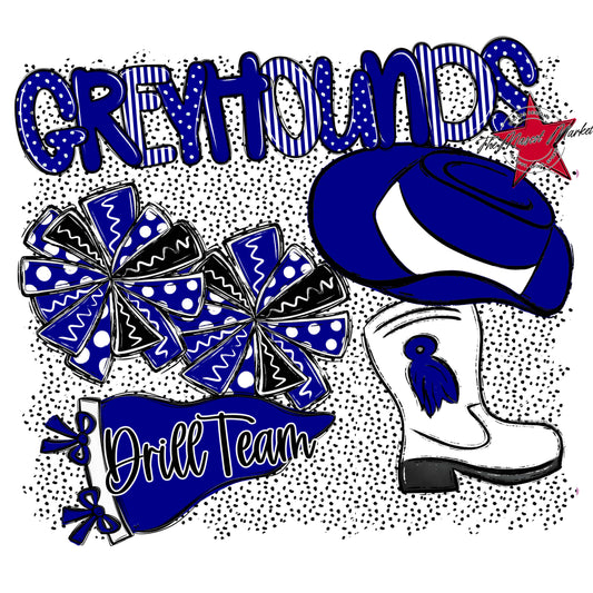 Greyhounds Drillteam Spirit-Blue