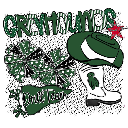 Greyhounds Drillteam Spirit-Green