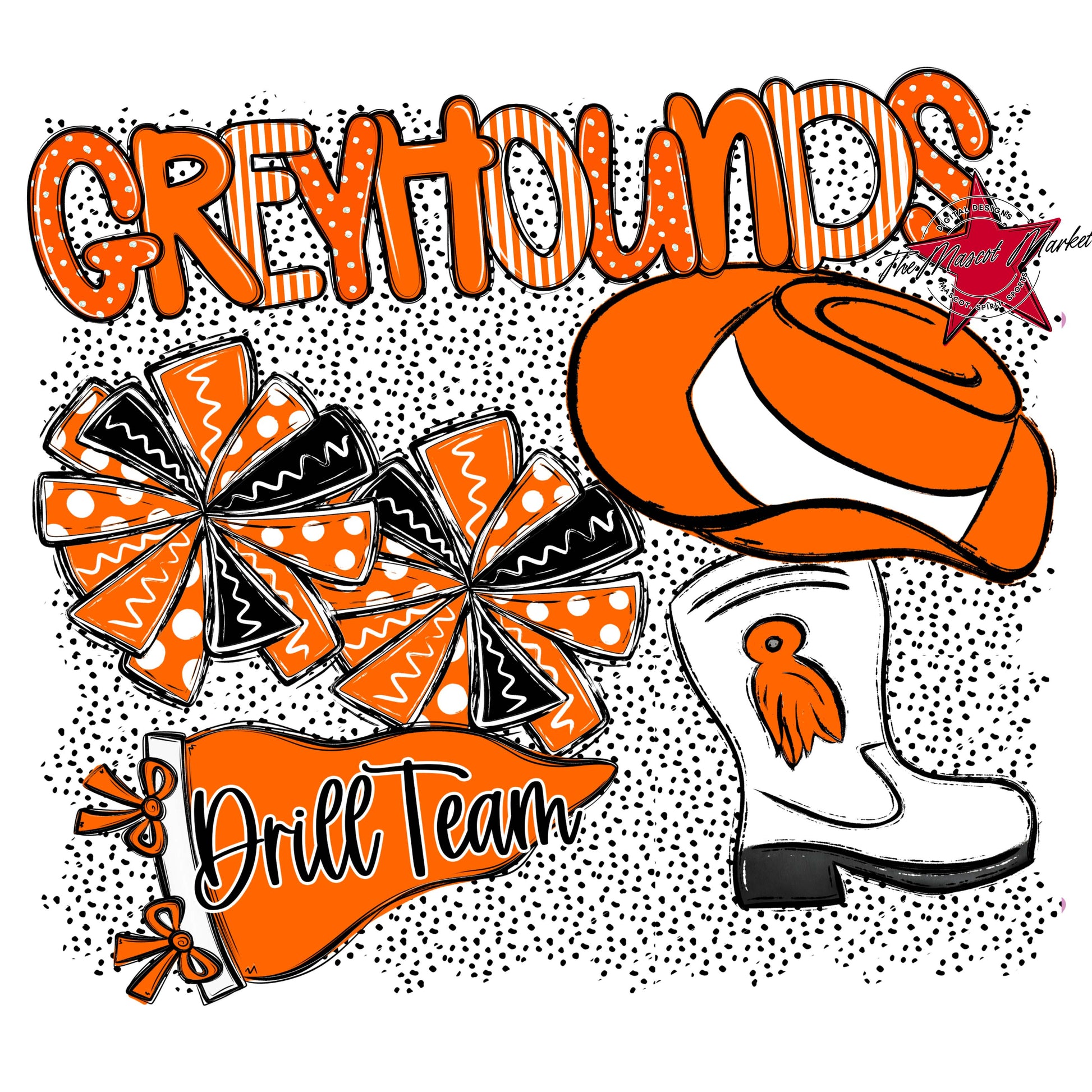 Greyhounds Drillteam Spirit-Orange