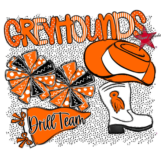 Greyhounds Drillteam Spirit-Orange