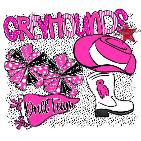 Greyhounds Drillteam Spirit-Pink