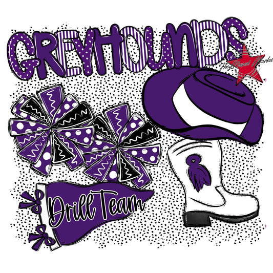 Greyhounds Drillteam Spirit-Purple