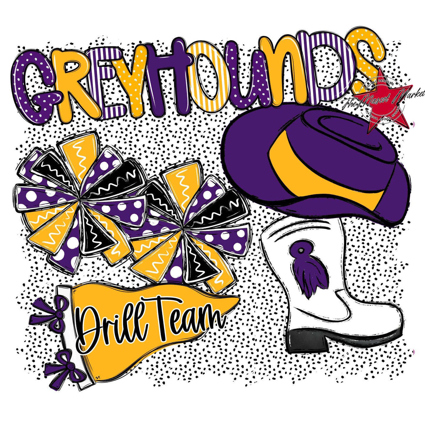 Greyhounds Drillteam Spirit-Purple & Yellow
