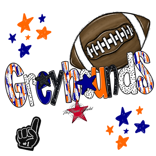 Greyhounds Football Scrape-Blue-Orange
