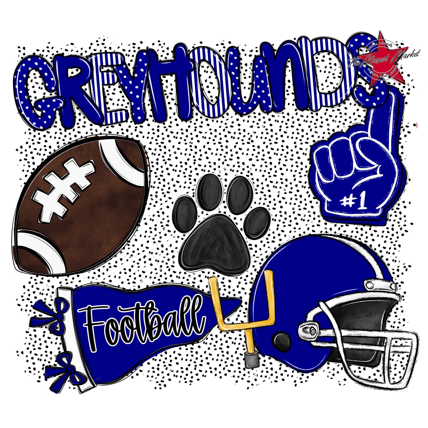 Greyhounds Football Spirit-Blue
