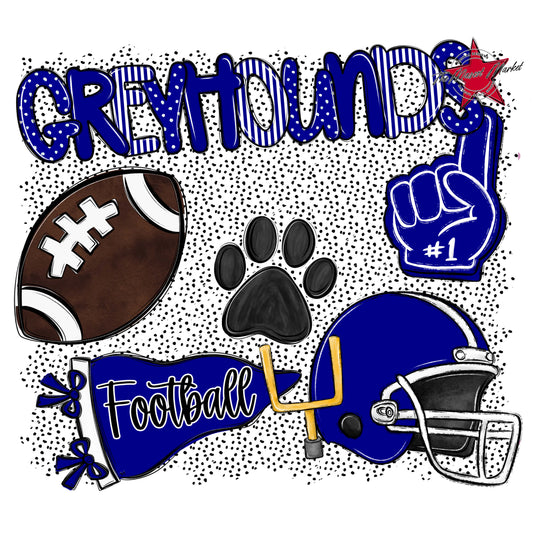 Greyhounds Football Spirit-Blue