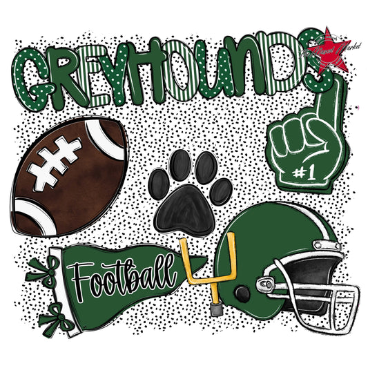 Greyhounds Football Spirit-Green