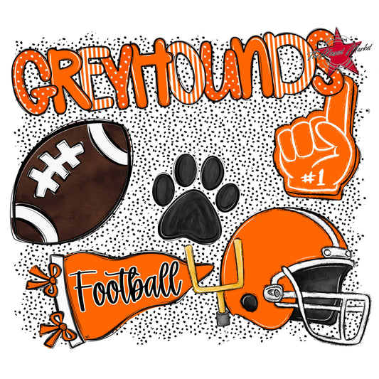 Greyhounds Football Spirit-Orange