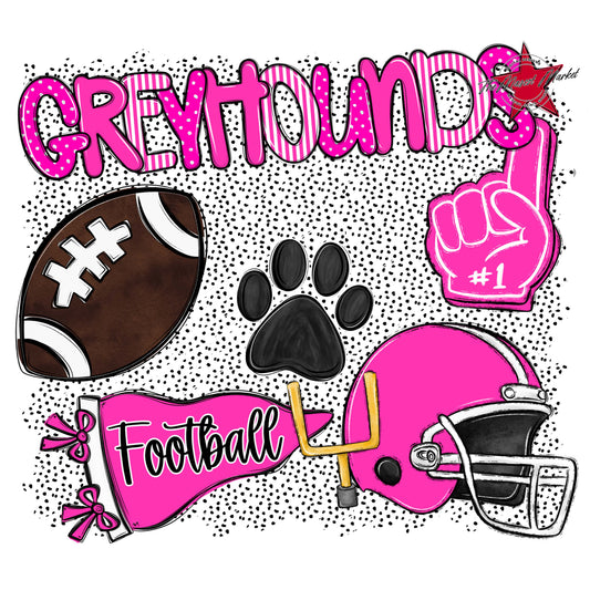 Greyhounds Football Spirit-Pink