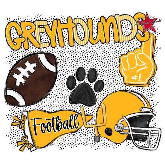 Greyhounds Football Spirit-Yellow