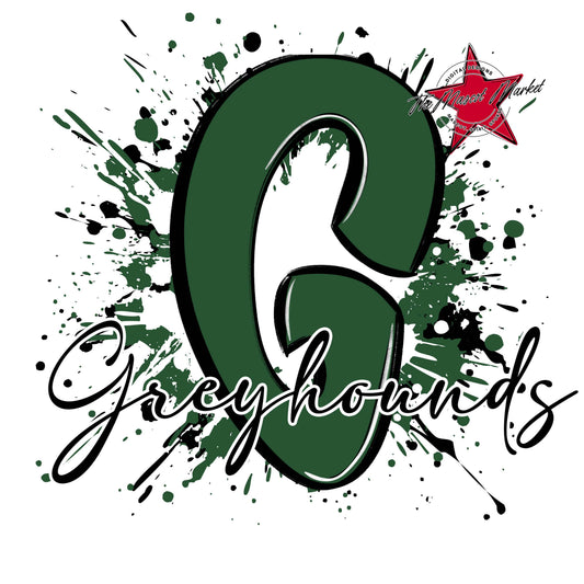 Greyhounds Mascot Splatter-Green