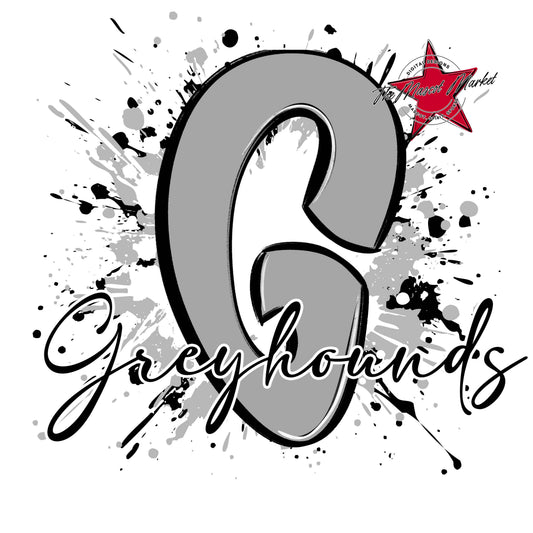 Greyhounds Mascot Splatter-Grey