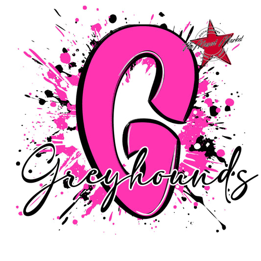 Greyhounds Mascot Splatter-Pink