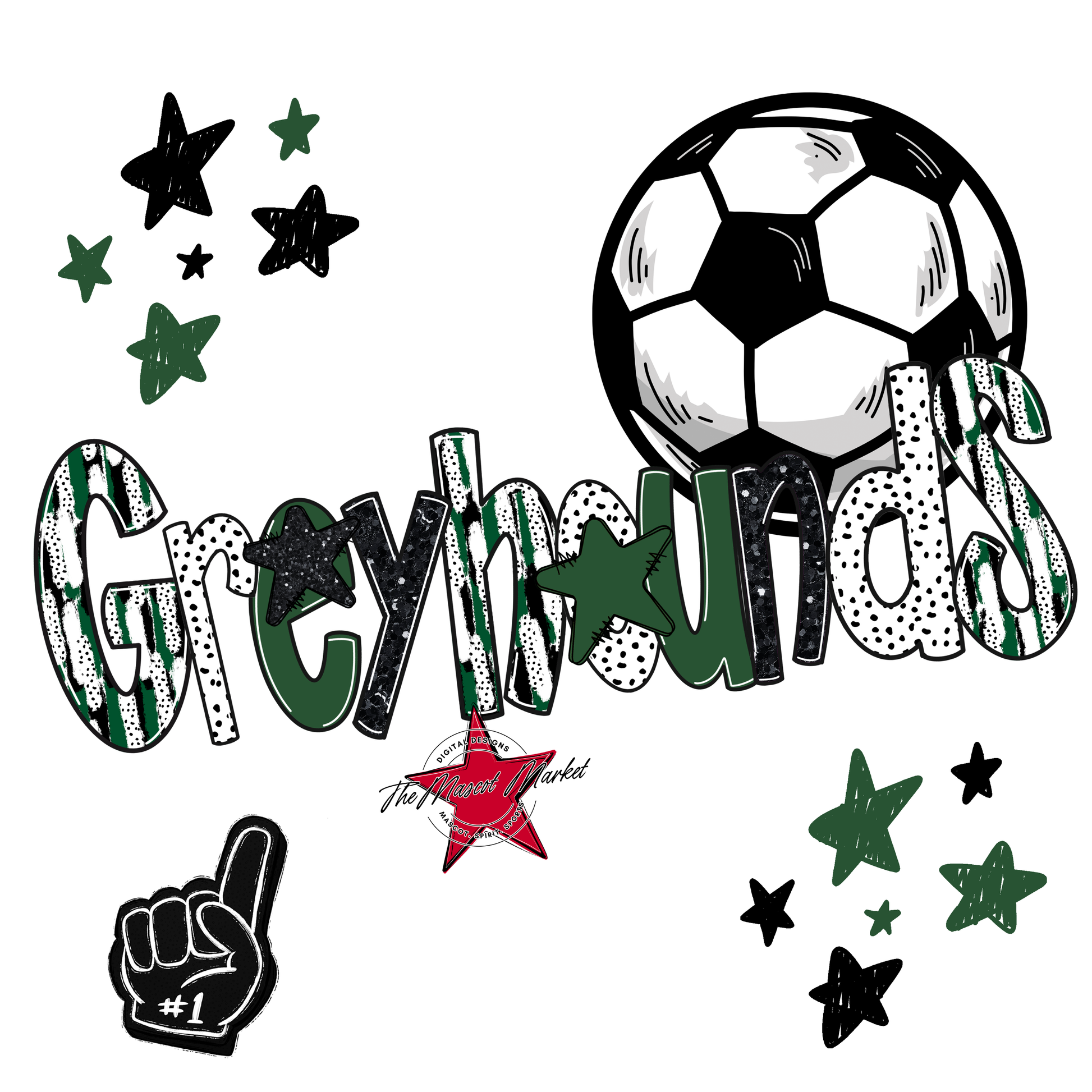 Greyhounds Soccer Scrape-Green