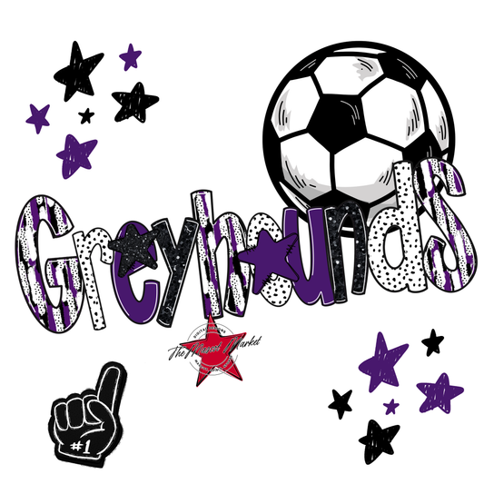 Greyhounds Soccer Scrape-Purple