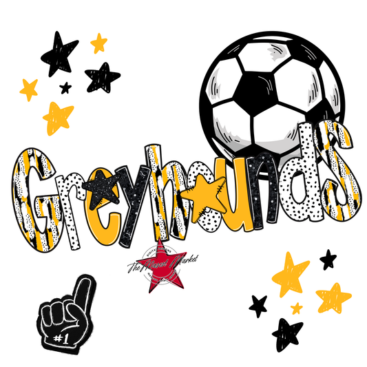 Greyhounds Soccer Scrape-Yellow
