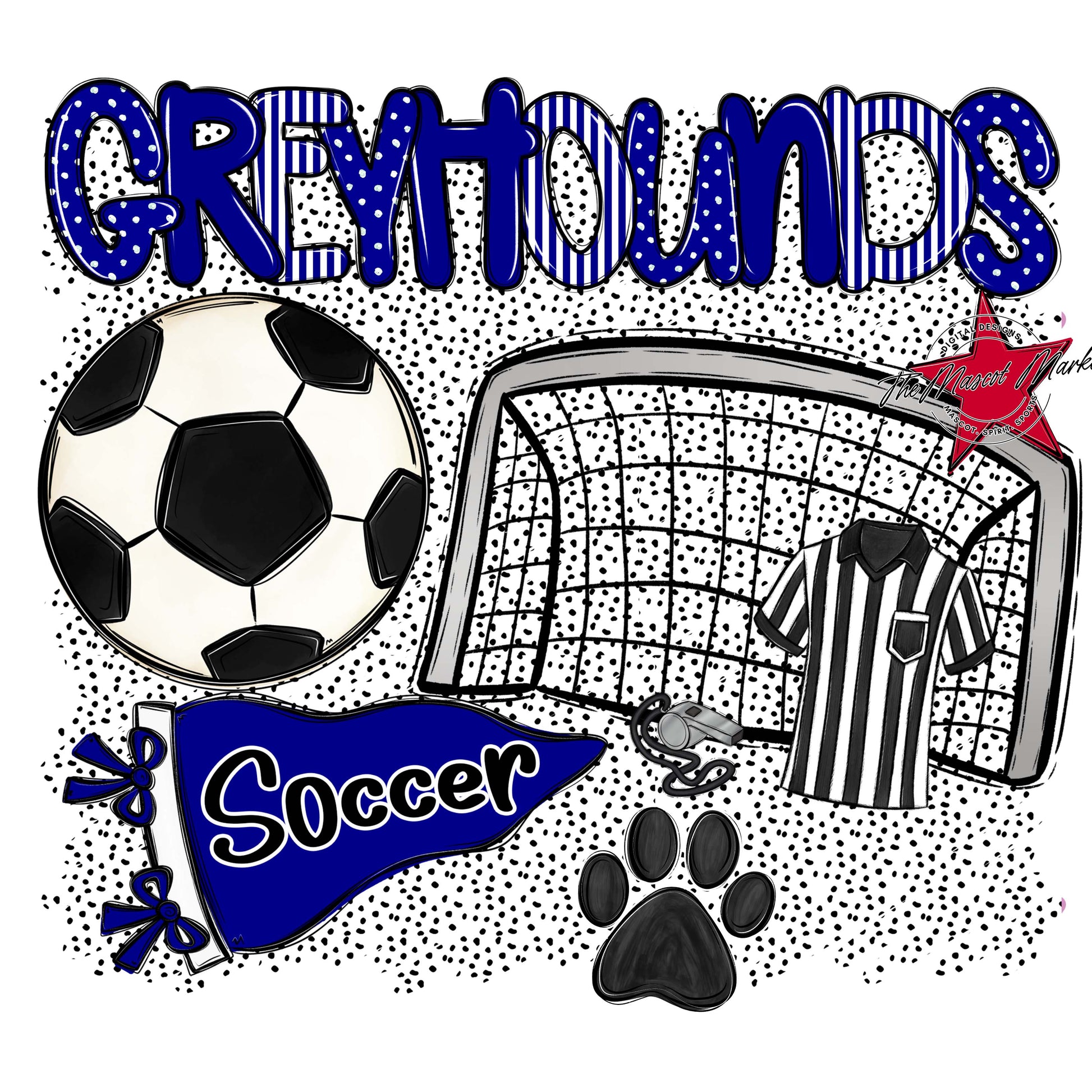Greyhounds Soccer Spirit-Blue