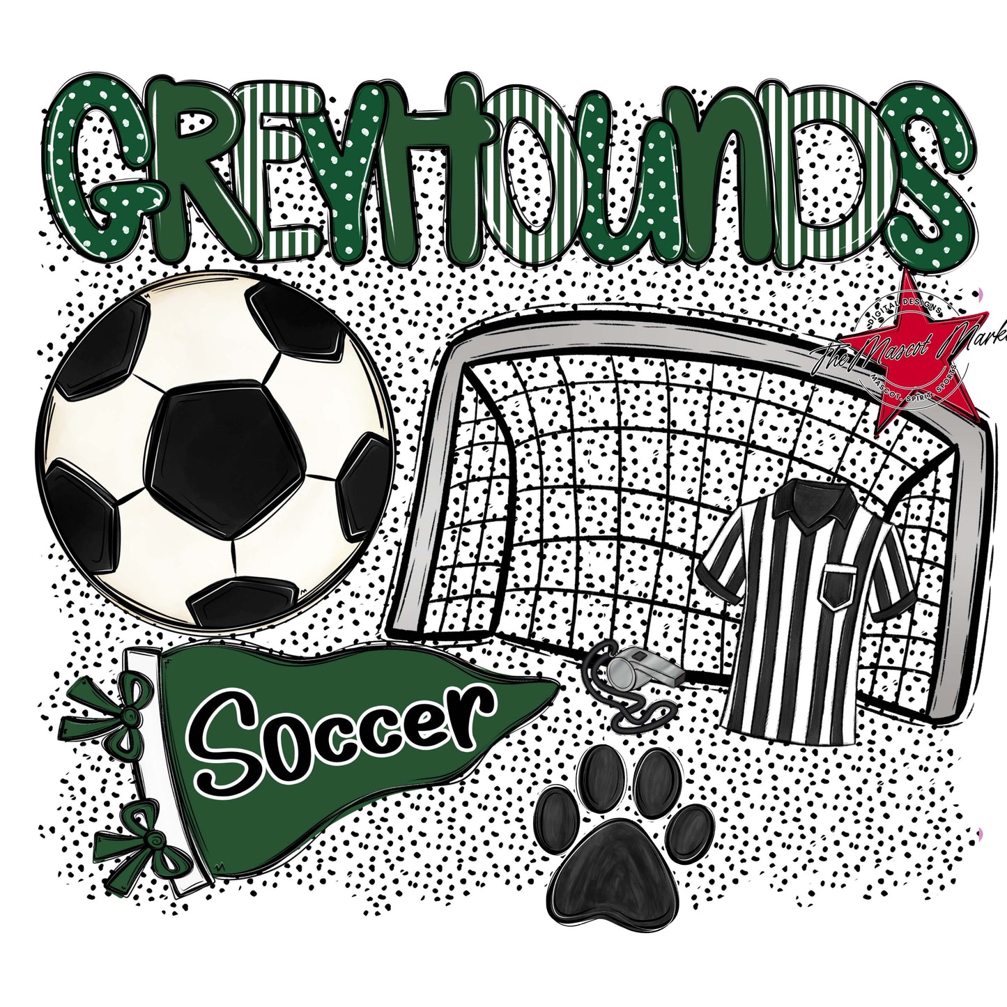 Greyhounds Soccer Spirit-Green