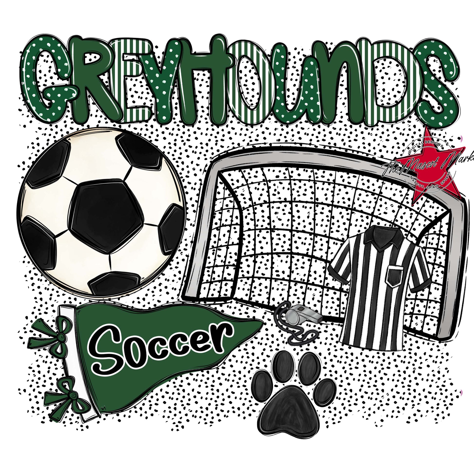 Greyhounds Soccer Spirit-Green