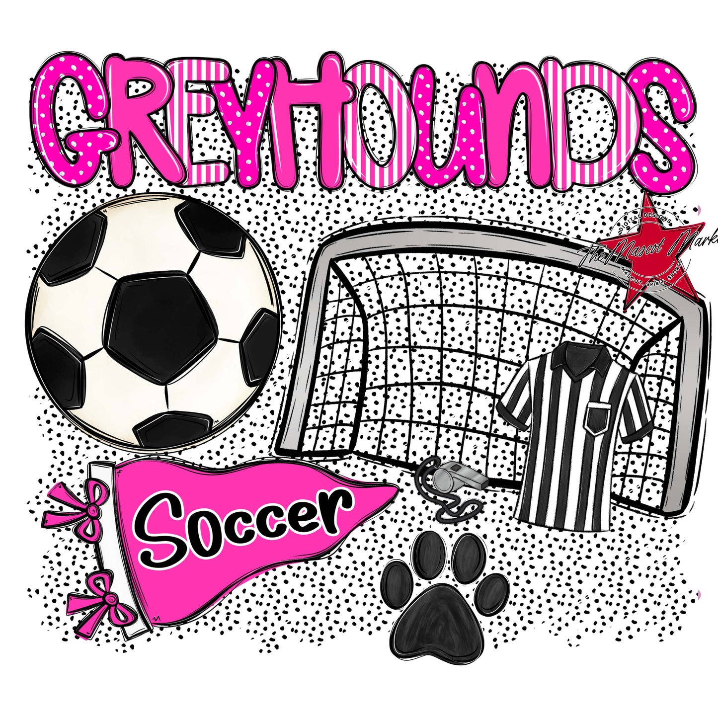Greyhounds Soccer Spirit-Pink