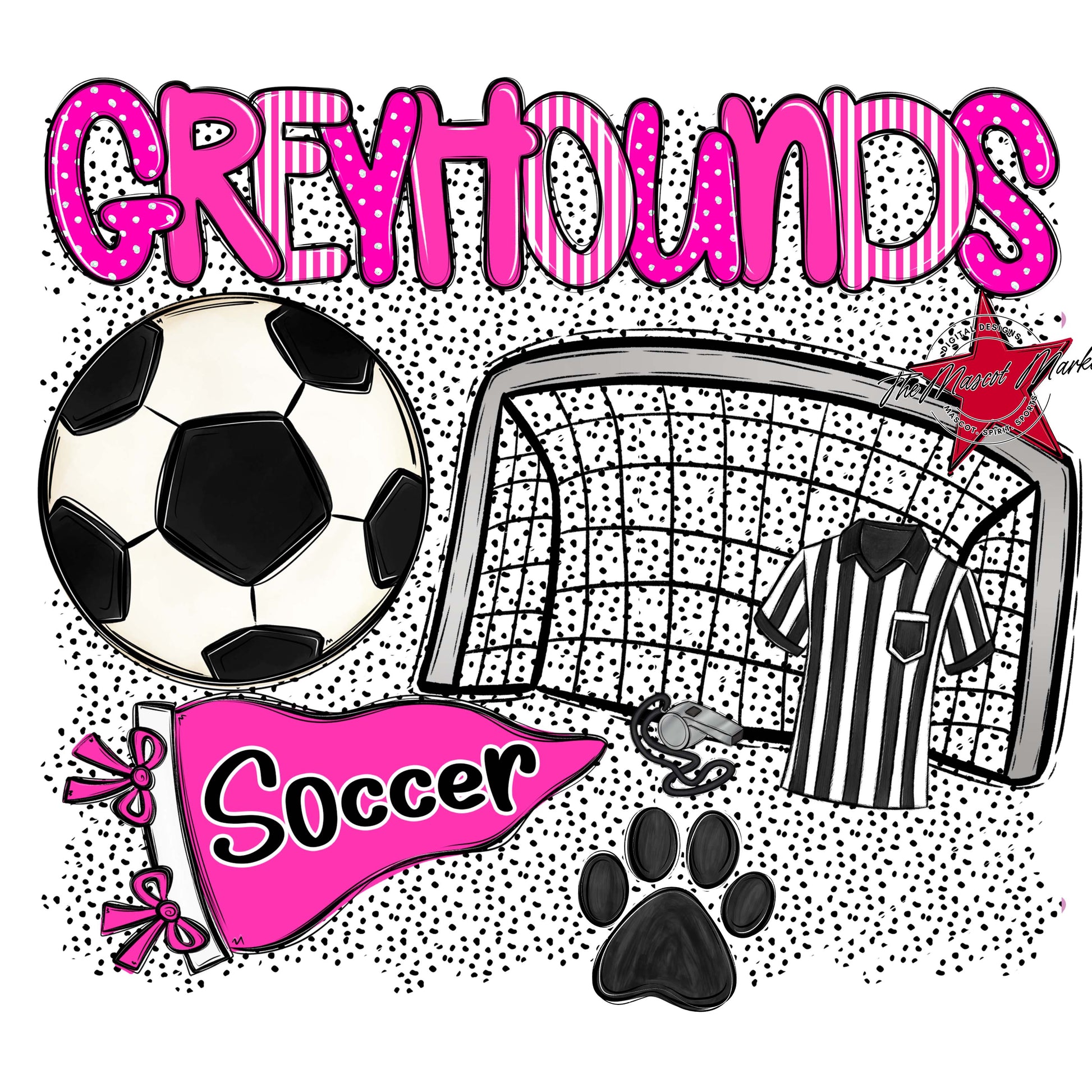 Greyhounds Soccer Spirit-Pink