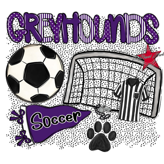 Greyhounds Soccer Spirit-Purple