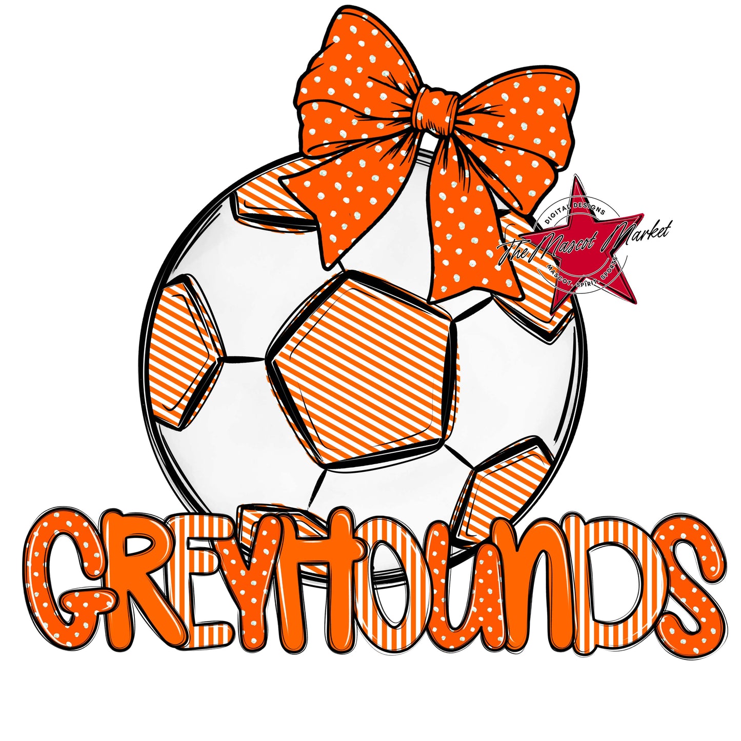Greyhounds Soccer Spirit Design-Orange