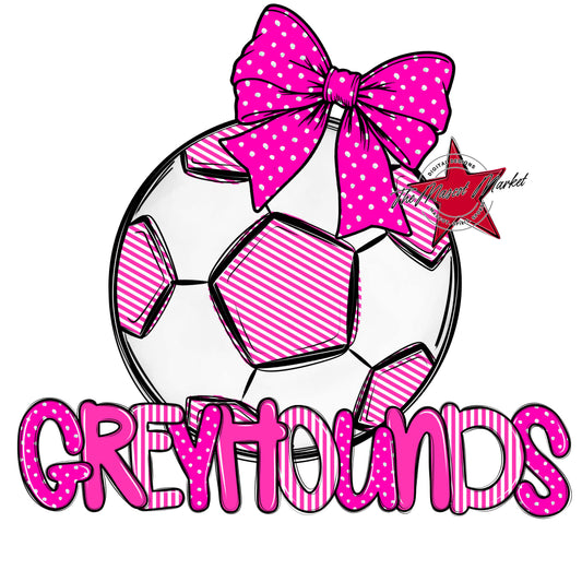 Greyhounds Soccer Spirit Design-Pink