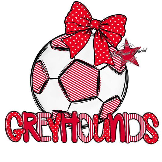 Greyhounds Soccer Spirit Design-Red