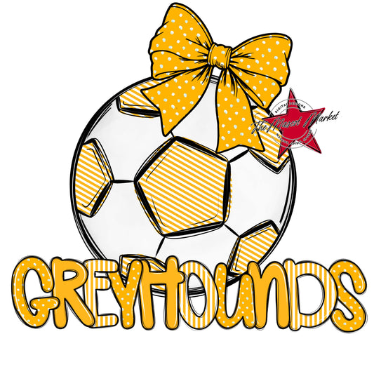 Greyhounds Soccer Spirit Design-Yellow