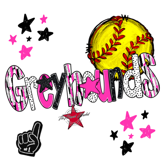 Greyhounds Softball Scrape-Pink
