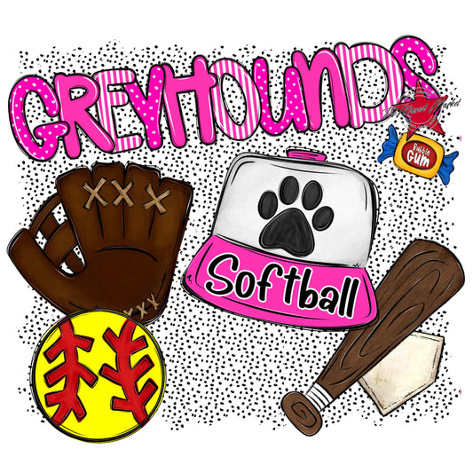 Greyhounds Softball Spirit-Pink