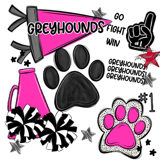 Greyhounds Spirit Design-Pink