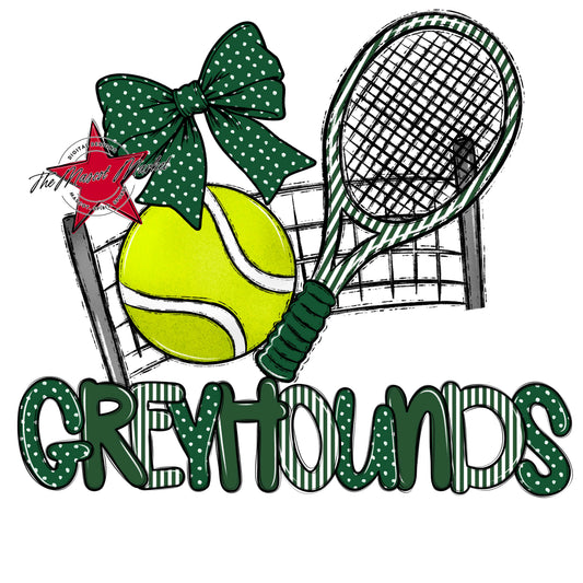 Greyhounds Tennis Spirit Design-Green