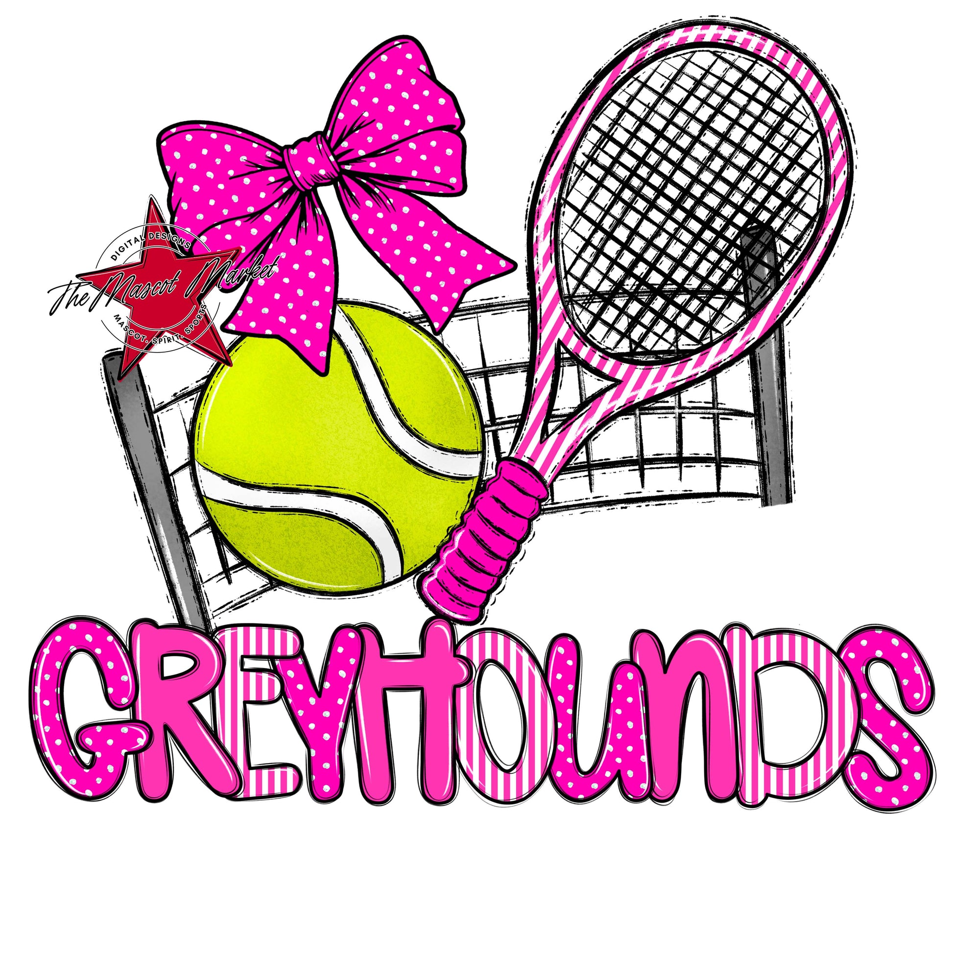 Greyhounds Tennis Spirit Design-Pink