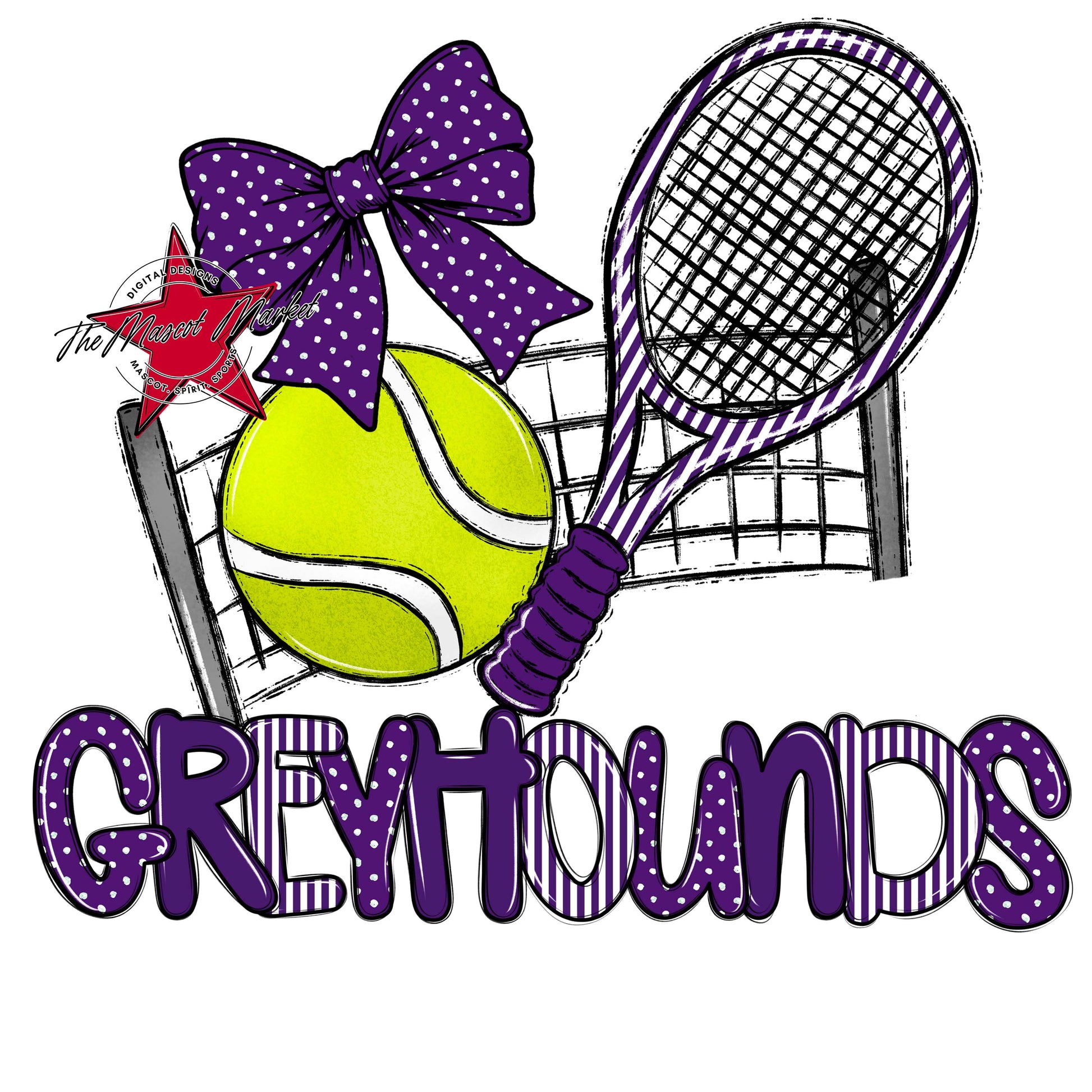 Greyhounds Tennis Spirit Design-Purple