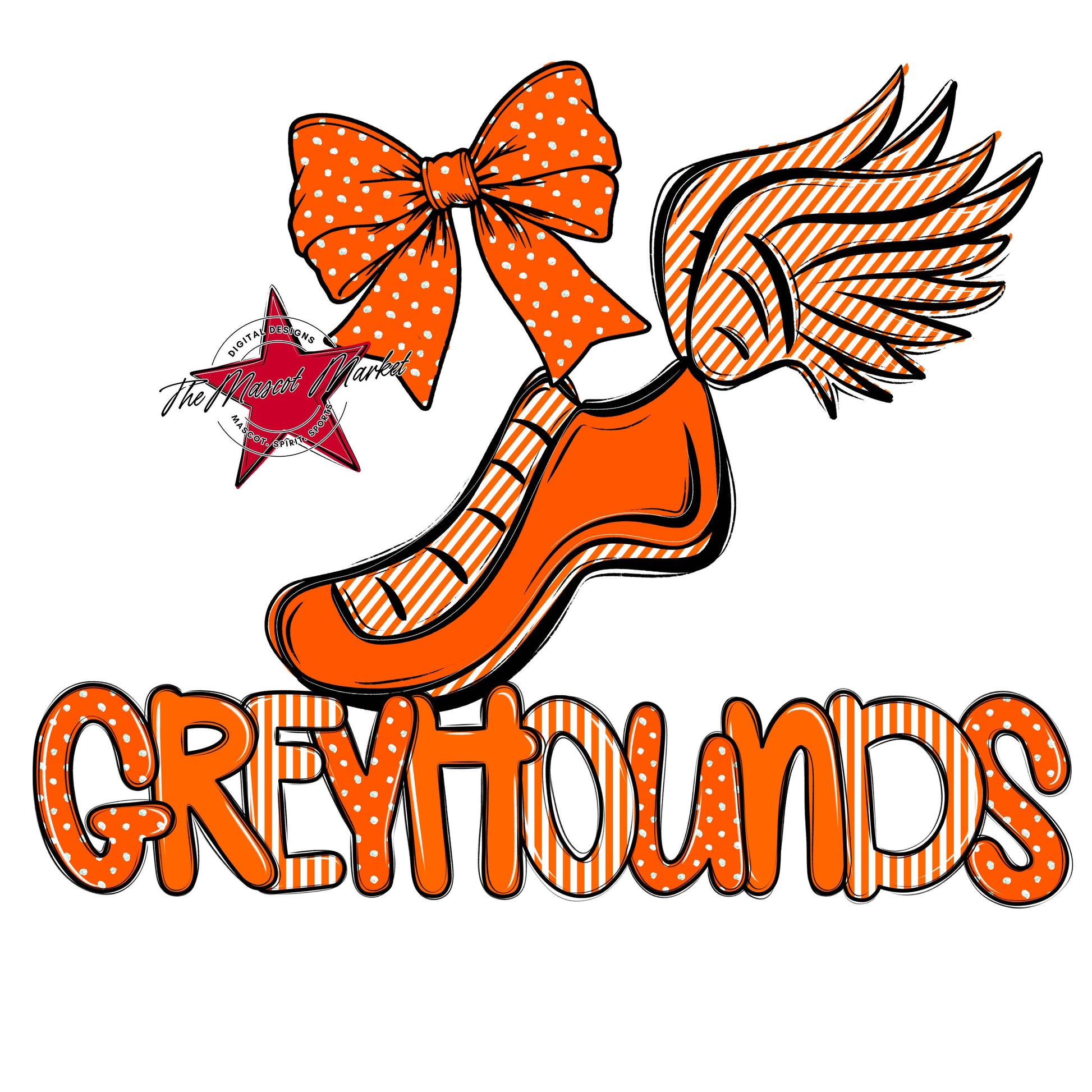 Greyhounds Track Spirit Design-Orange